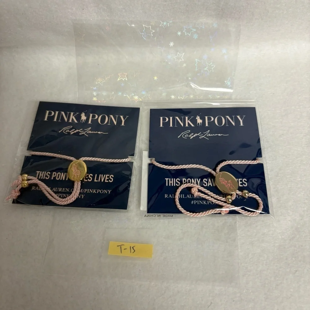 NEW Set of 2 RALPH LAUREN Pink Pony Bracelets
